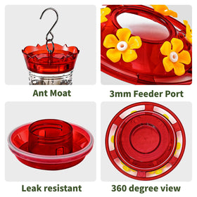 Jealoeur hummingbird feeder adds charming garden decor.