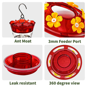 Jealoeur hummingbird feeder decor suitable for garden spaces and patios.