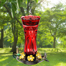 Jealoeur feeder height 9.8 inches enhances yard visibility