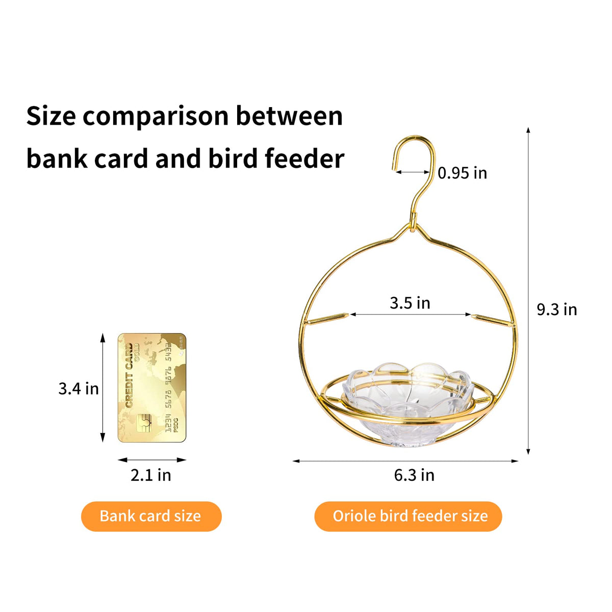 Jealoeur Oriole Feeder metal frame supports durable outdoor use