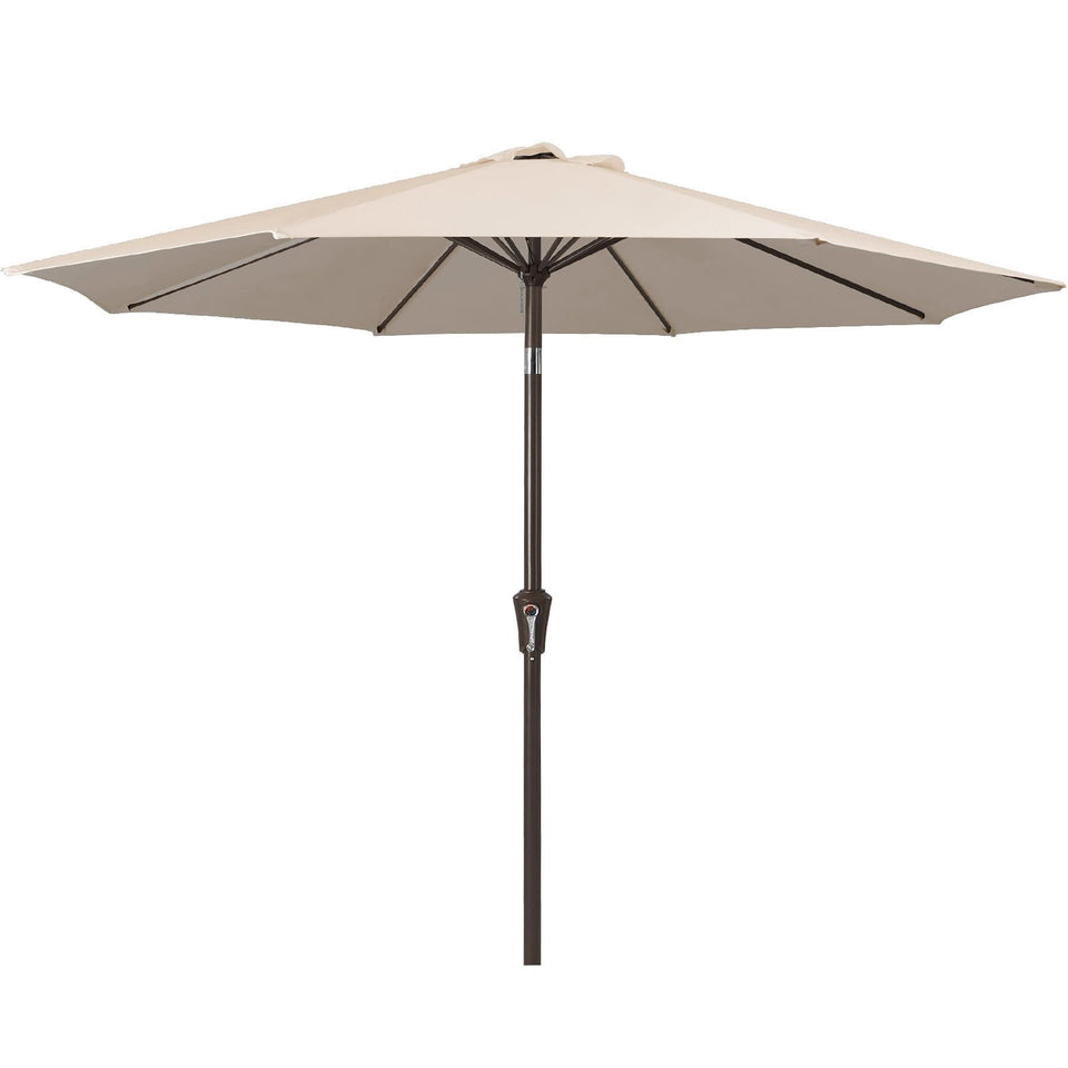 JEAREY 9FT cream beige canopy, top view showing ample shade