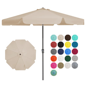 JEAREY 9ft patio umbrella beige frame providing sturdy outdoor shade