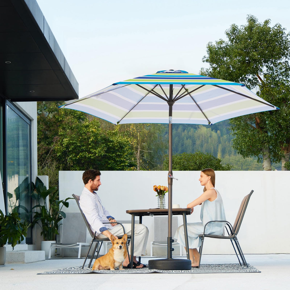 JEAREY base compatibility for stable placement on patios and decks.