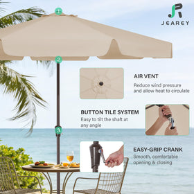JEAREY crank-operated canopy for easy shade adjustments