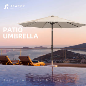 JEAREY cream beige patio umbrella complements garden decor