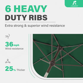 JEAREY dark-green fabric offers durable UV protection and rain resistance