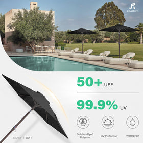 JEAREY easy-crank operation for quick setup and shade.