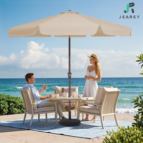 JEAREY push-button tilt umbrella with precise sun control