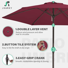JEAREY tilt and crank system for easy sun control