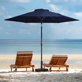 JEAREY 7.5ft umbrella over a poolside lounge.