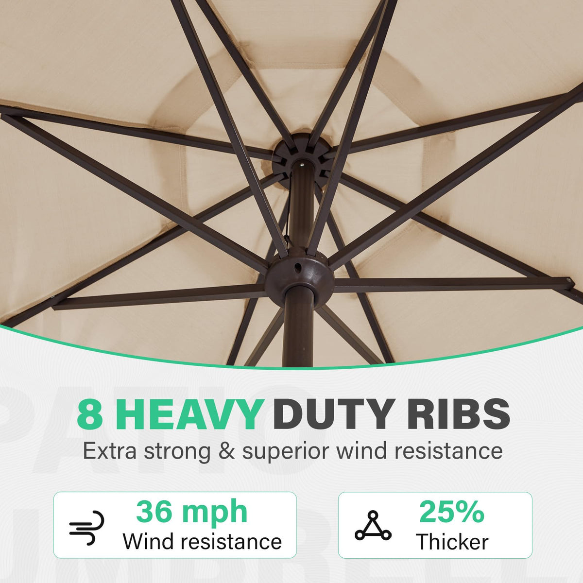 JEAREY vented top design reduces sway and improves stability