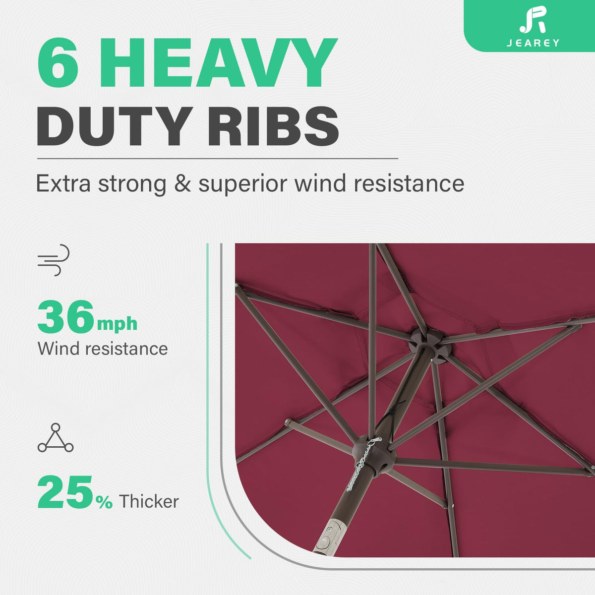 JEAREY wind vent design improves airflow and stability