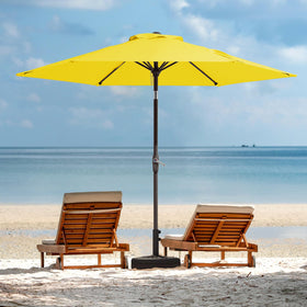 JEAREY yellow fabric canopy adds vibrant patio color