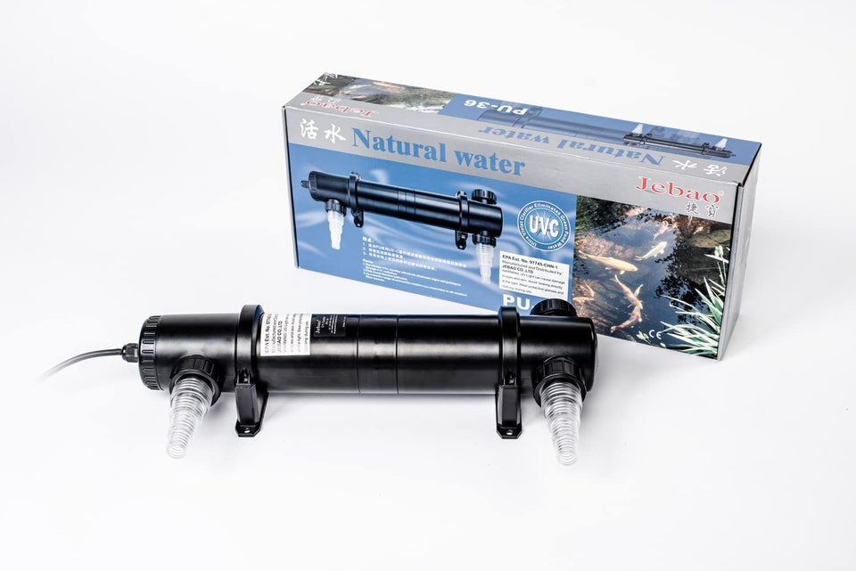 Jebao PU-36 front view clarifier improving pond clarity