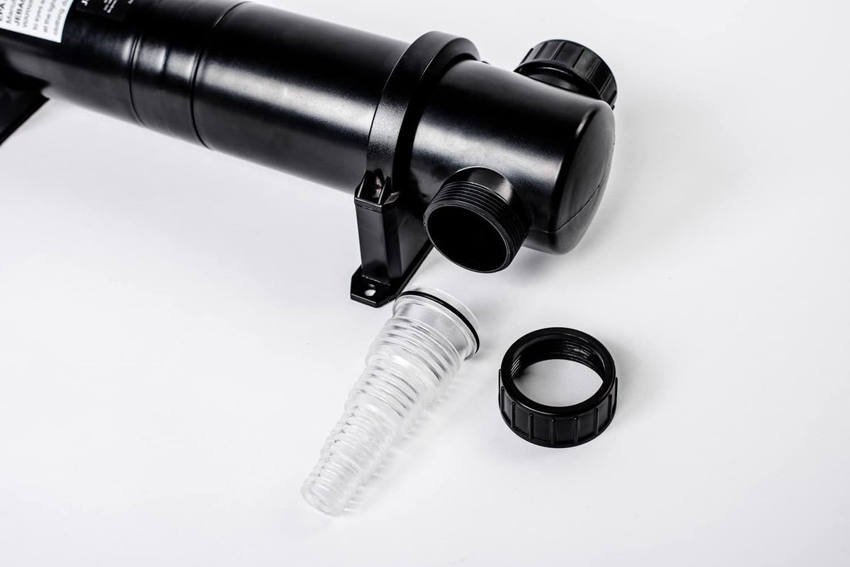 Jebao PU-36 pond water clarity preview showing cleaner water