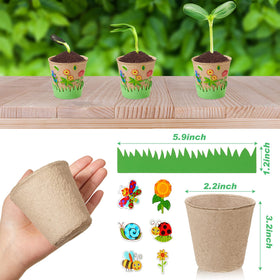Jecery foam stickers in colorful designs for pots