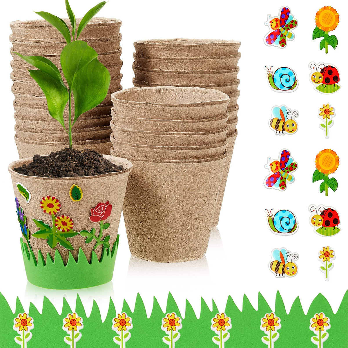 Jecery garden pot kit pot for DIY decorating and crafting fun