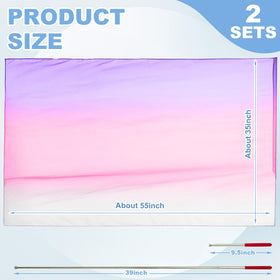 Jecery gradient white-pink-purple flag enhances movement and depth