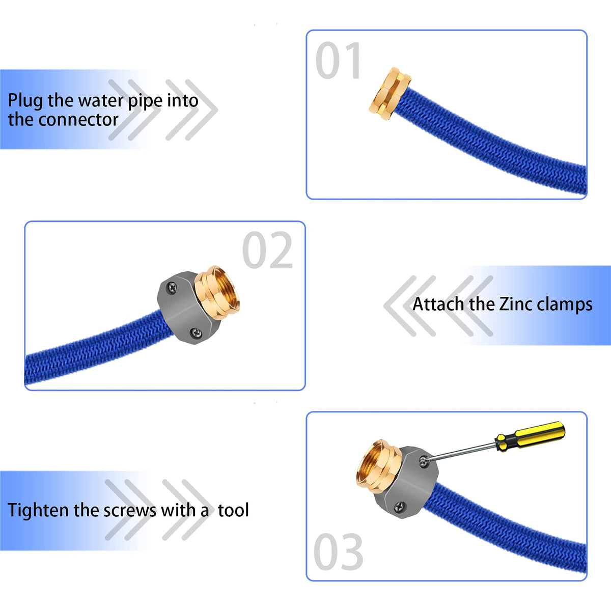 Jeeker aluminum fittings and zinc clamps provide durable, corrosion-resistant repairs