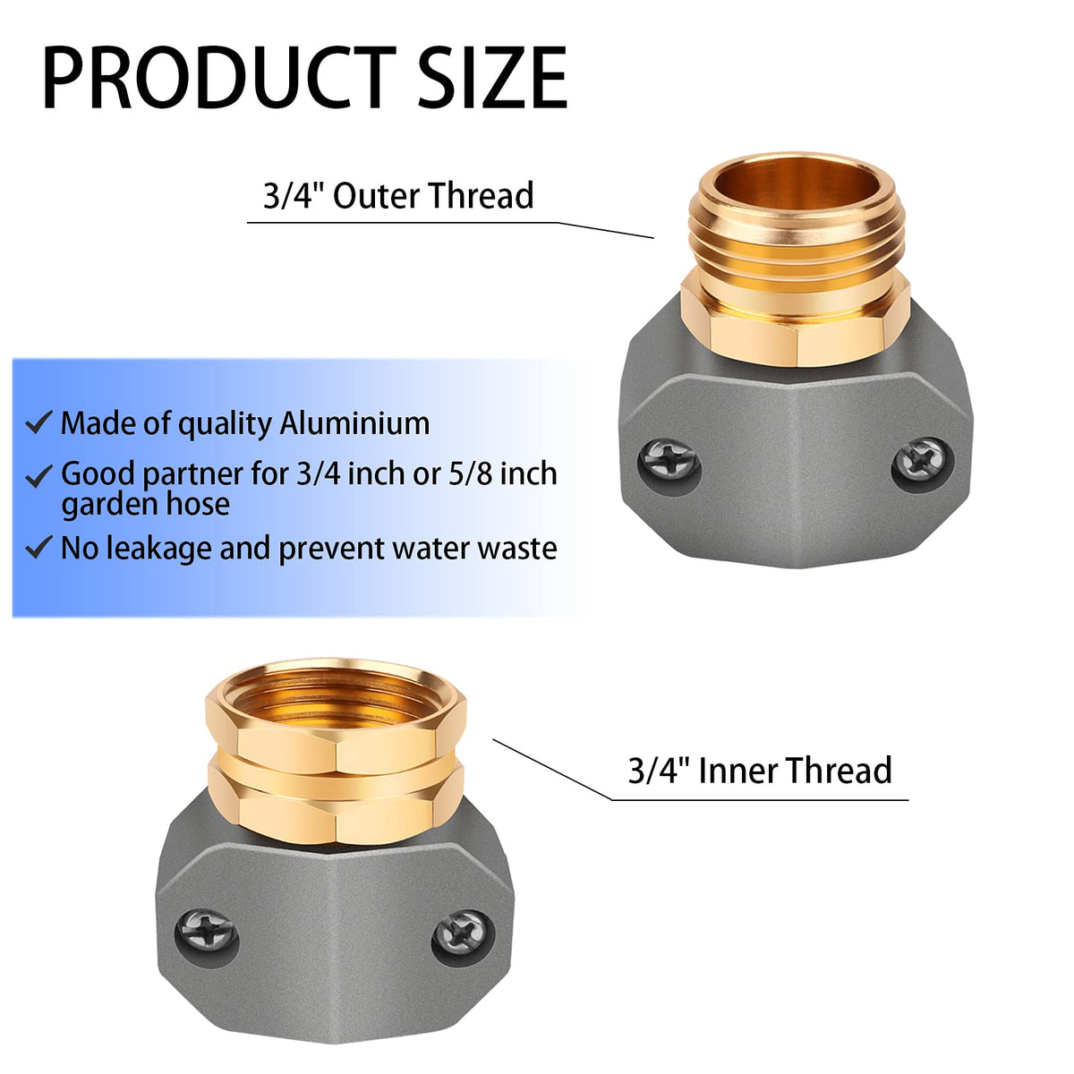 Jeeker hose ends: two male and two female connectors ready for secure joins