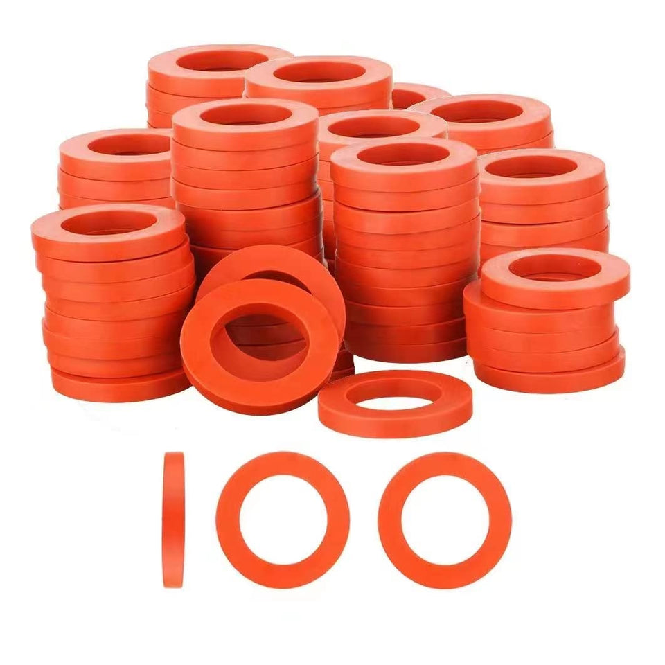 Jeeker garden hose washer close-up shows heavy-duty rubber gasket for a tight seal to prevent leaks.
