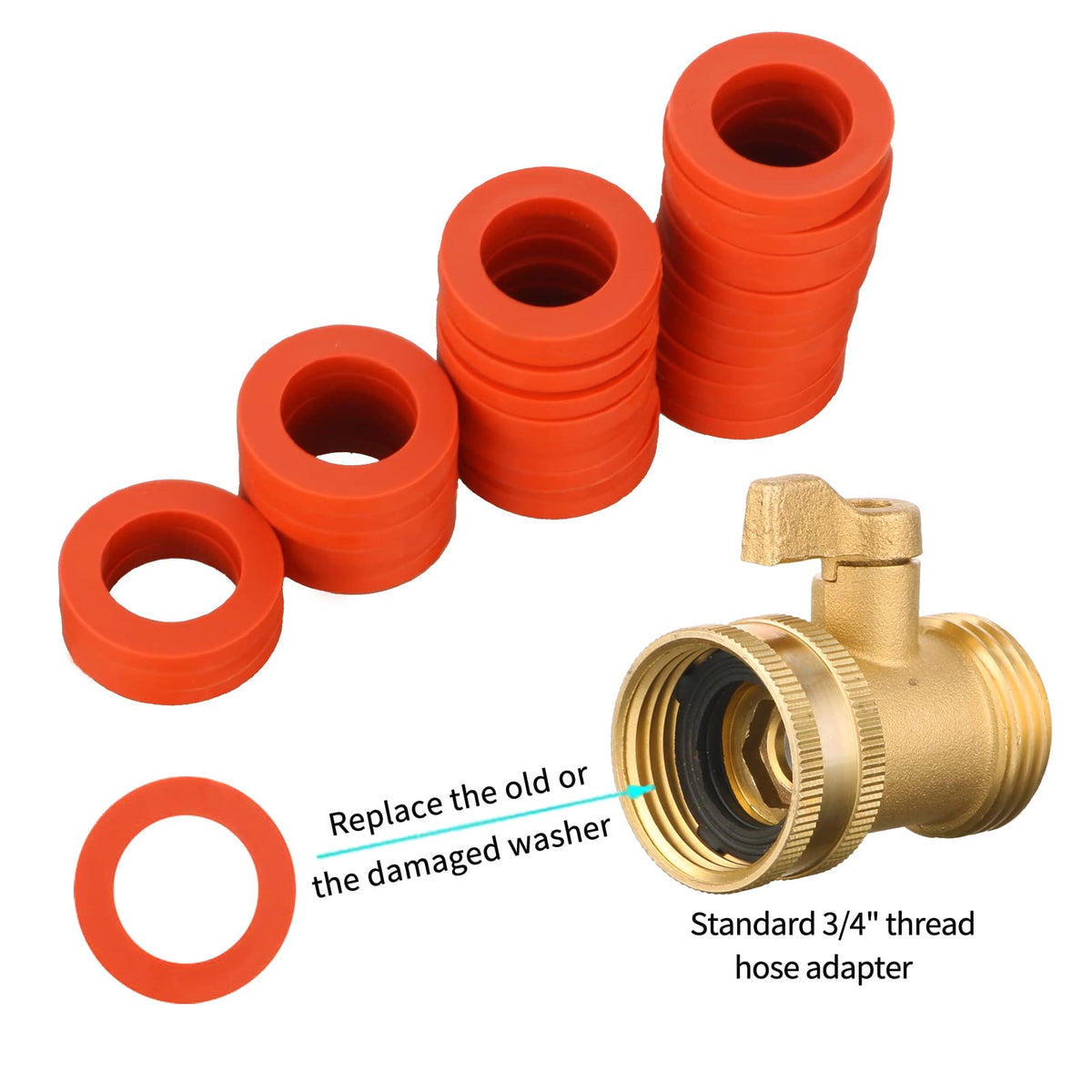 Jeeker red rubber gasket highlights material and thickness for flexible, reliable sealing.