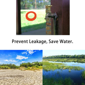 Jeeker garden hose washer image showcases durable thermoplastic rubber.