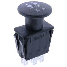 JEENDA 430-117 compatible switch mounted on mower dash for quick wiring.