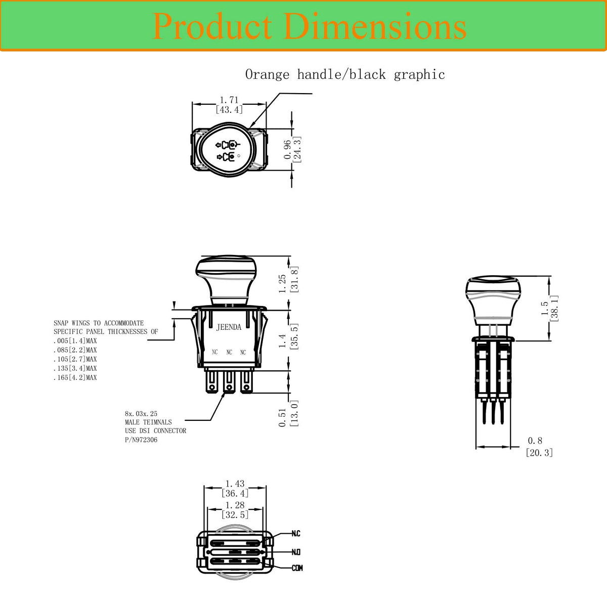JEENDA Blade Clutch PTO Switch compatibility overview image for broad mower support