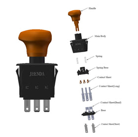 JEENDA Blade Clutch PTO Switch label detail, clear part numbers for easy identification