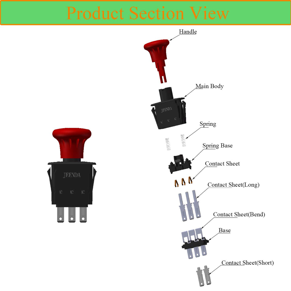 JEENDA PTO switch supports 9-16V DC operation