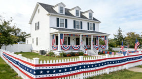 JEGERMIG 20ft bunting bright red white blue colors.