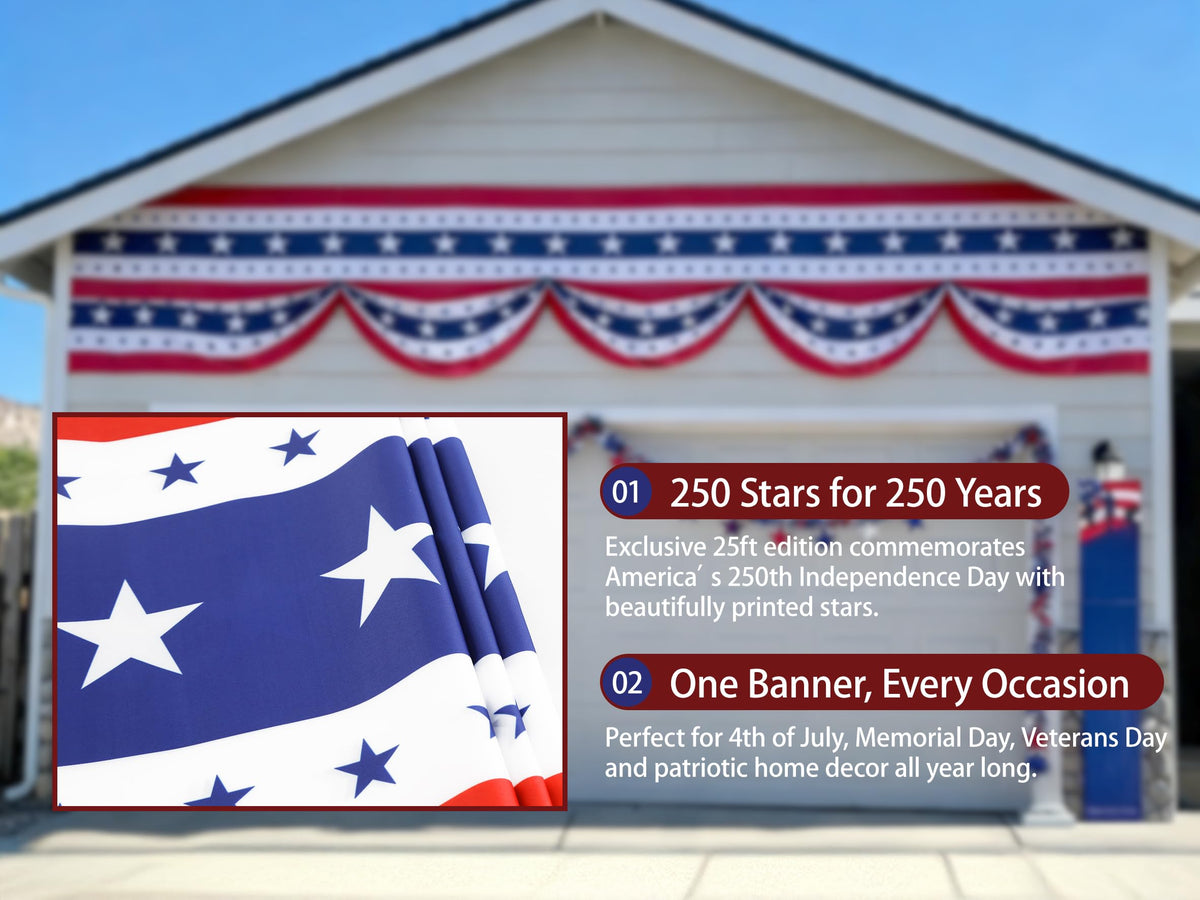 JEGERMIG red white blue banner ideal for doors and porches.