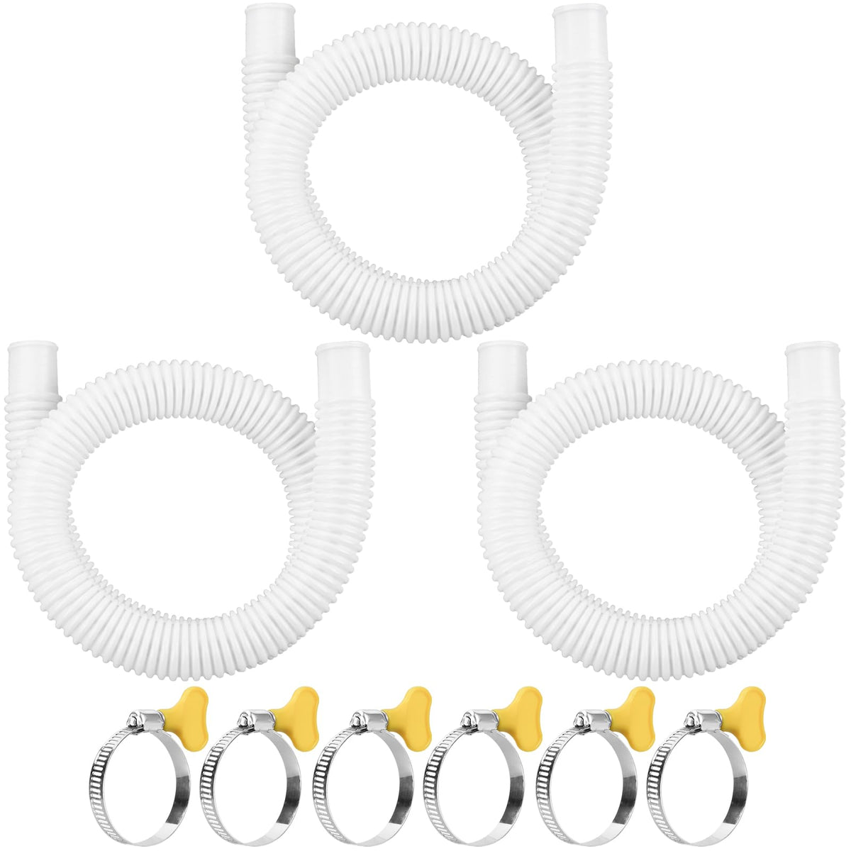 JEKIVEY pool hose, 1.25-inch diameter, 41-inch length, for easy pump connections.