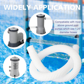 JEKIVEY pool hose connected to pool fittings during setup.