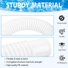 JEKIVEY hose connected to pool and pump for clear water flow.