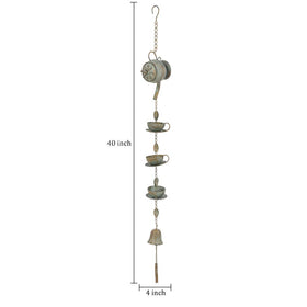 Jemeni rain chain shown in garden setting makes a thoughtful gift