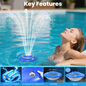 JEMULICE anchor system keeps fountain steady and prevents overflow.