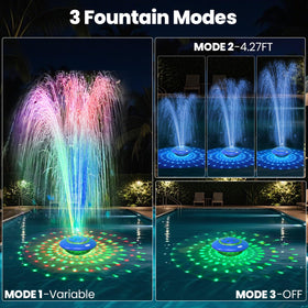 JEMULICE dual-battery fountain USB-C charging enables continuous use.