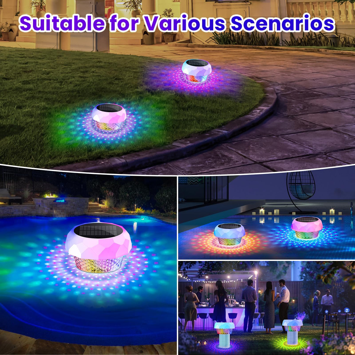 JEMULICE IP68 waterproof design resists sun and splashes.
