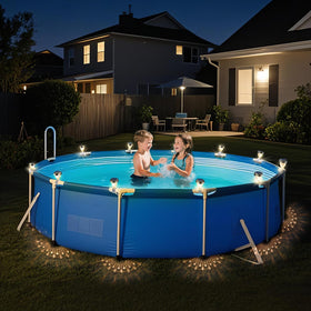 JEMULICE 4-pack pool lights offer scalable ambiance for larger pools.