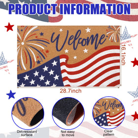 Jenaai imitation coir textured surface mat that scrapes dirt at entry.