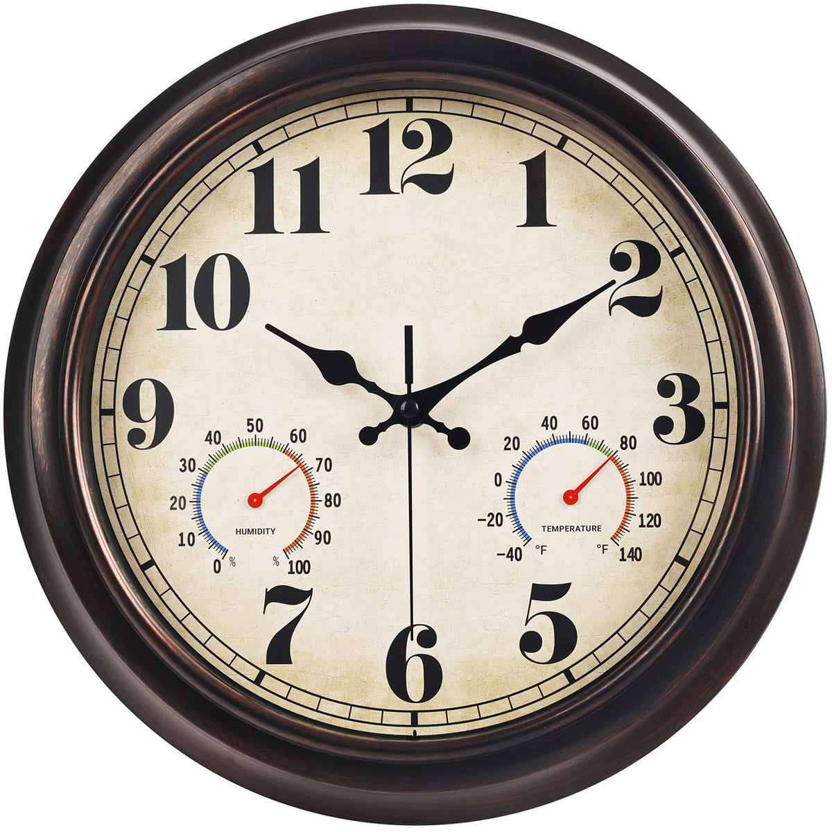 JENLYSTIME clock front view with large bold numerals for easy visibility