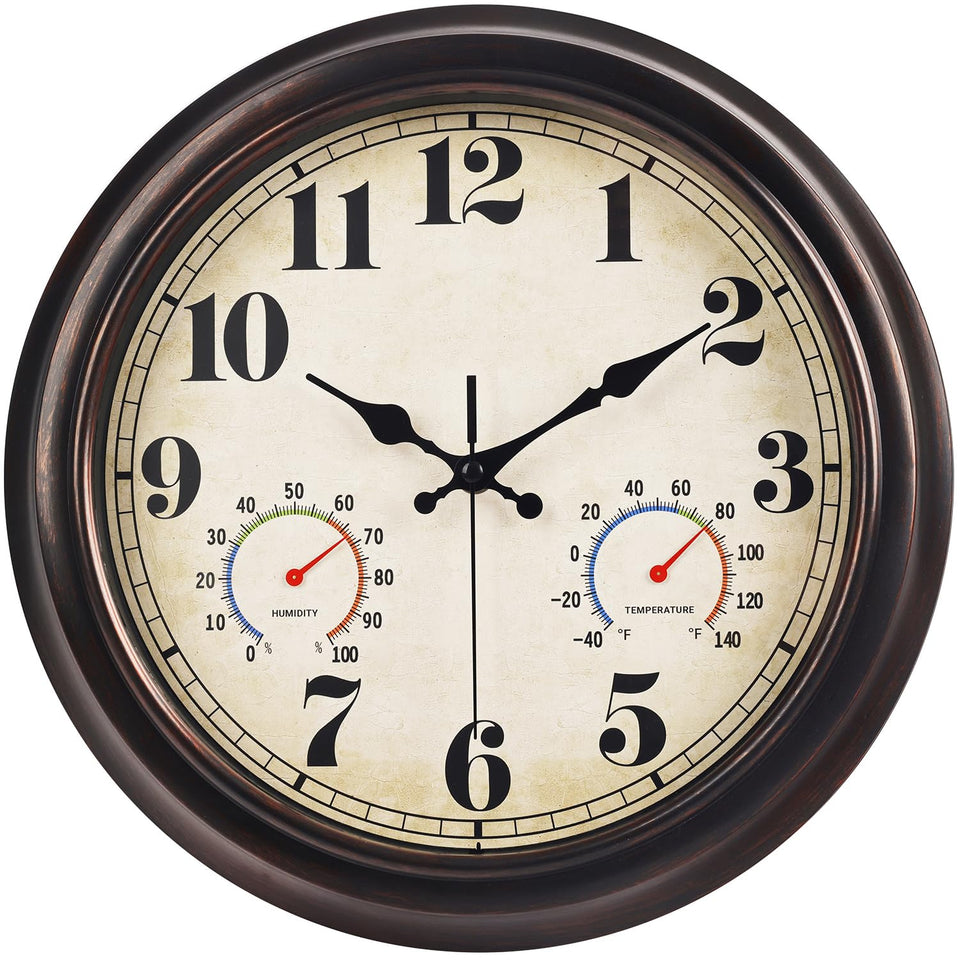 JENLYSTIME clock front view with large bold numerals for easy visibility