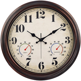 JENLYSTIME 16-inch vintage clock face with large numerals for easy outdoor viewing