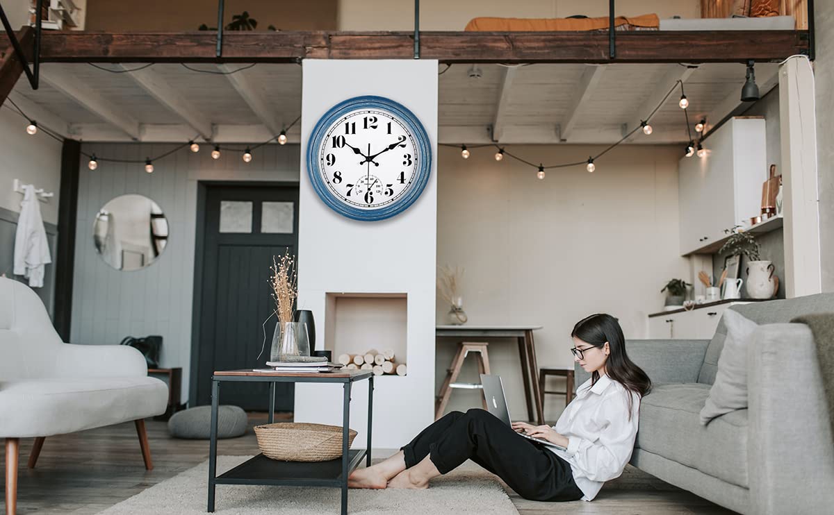 JENLYSTIME battery-operated clock with silent movement for peaceful spaces.