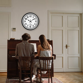 JENLYSTIME decorative silver wall clock complements decor