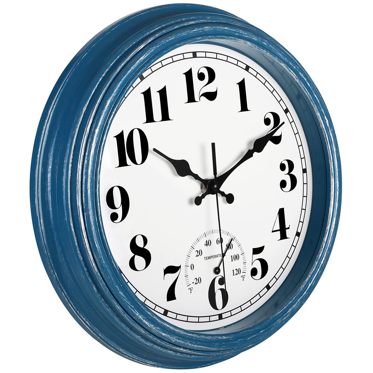 JENLYSTIME clock dial with large numbers for easy reading from a distance.