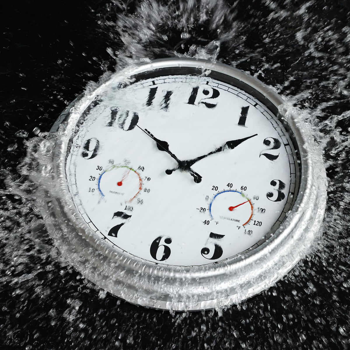 JENLYSTIME clock with large numerals supports easy time-telling from a distance.