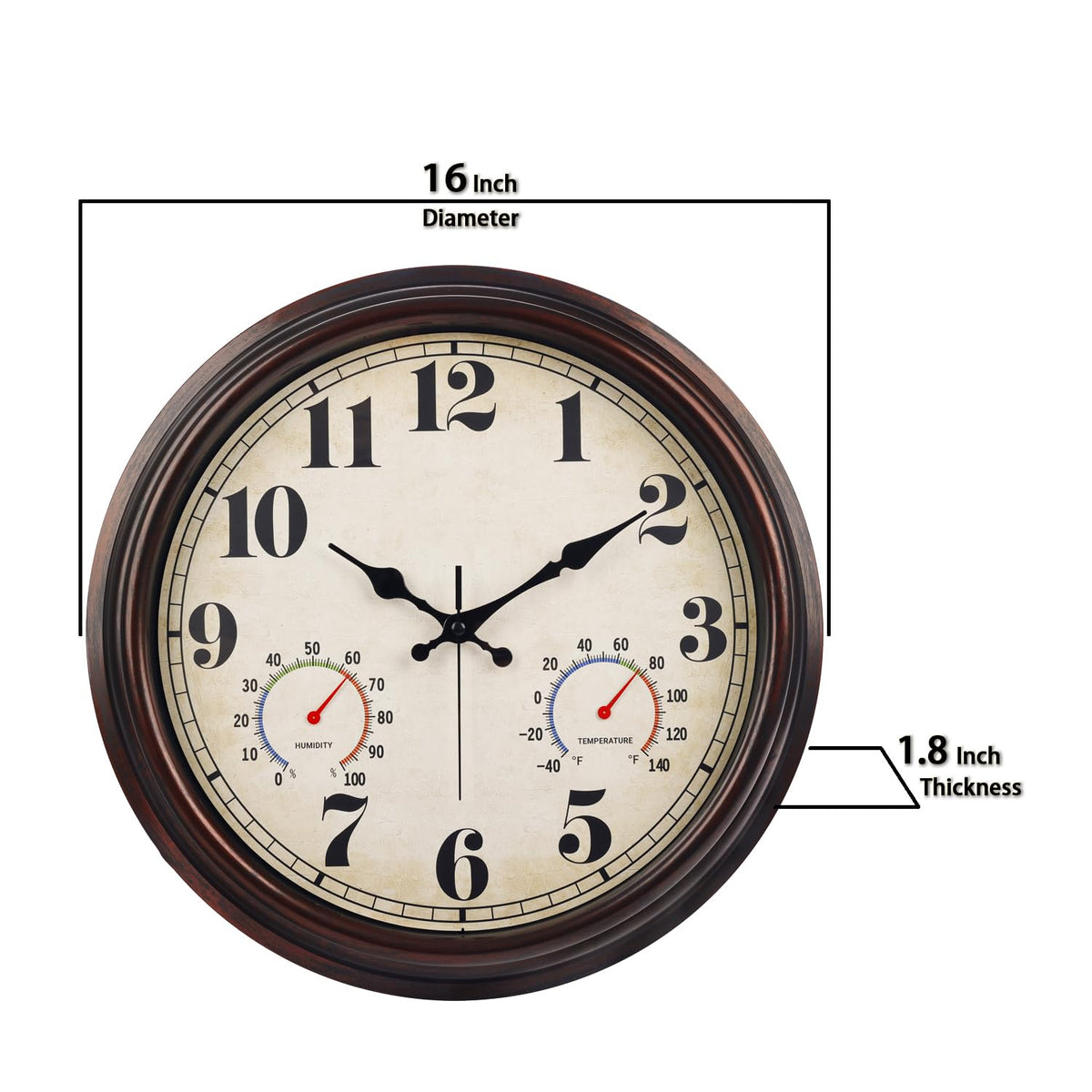 JENLYSTIME poolside clock ideal for shaded outdoor areas
